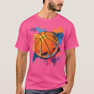 Camiseta Campo De Verão Da Escola De Basquete De Arte Para