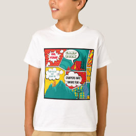 Camiseta Campo de verão de Pop de arte infantil