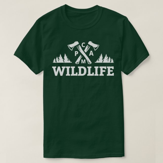 Camiseta campo de vida selvagem (Frente do Design)