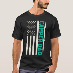Camiseta Campo Patriótico Camping Pai Americano