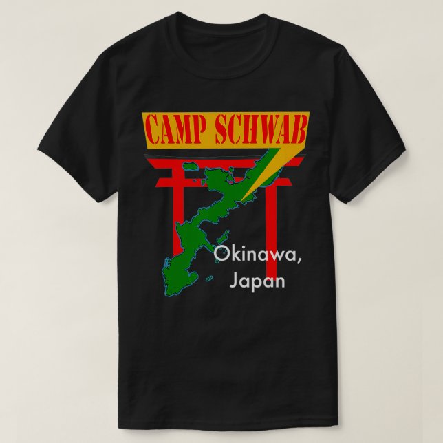 Camiseta Campo Schwab, Nago, Okinawa, Japão  (Frente do Design)