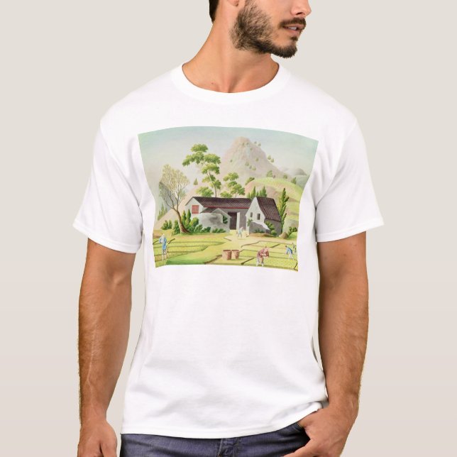 Camiseta Camponeses nos campos de almofada (Frente)