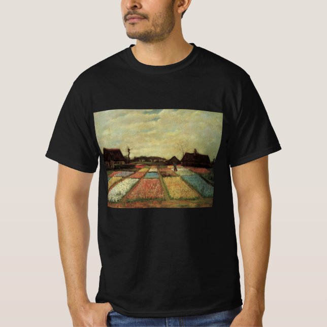 Camiseta Campos de Bulbos de Vincent van Gogh (Frente)