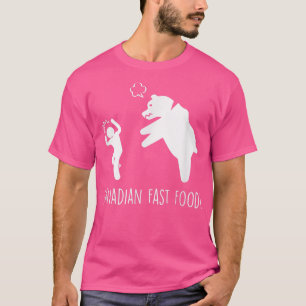 Camiseta Campos De Caça Ao Urso De Comida Rápido Canadiano
