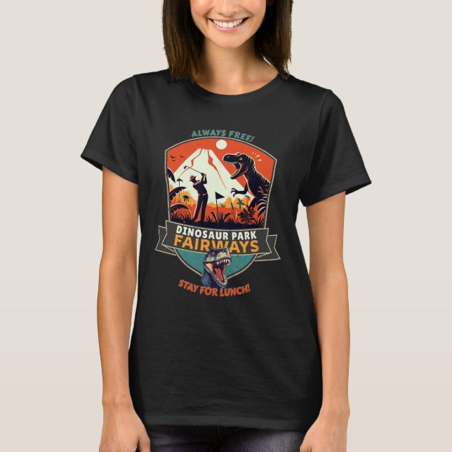 Camiseta Campos de Golfe do Parque dos Dinossauros  (Frente)