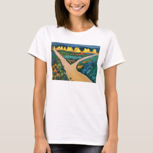 Camiseta Campos de Legumes de August Macke, Arte Fino Vinta