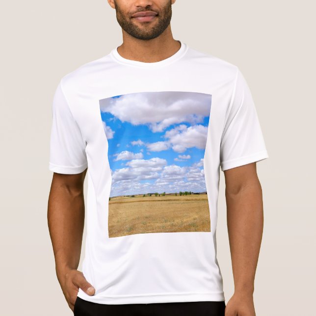 Camiseta Campos de trigo colhidos (Frente)