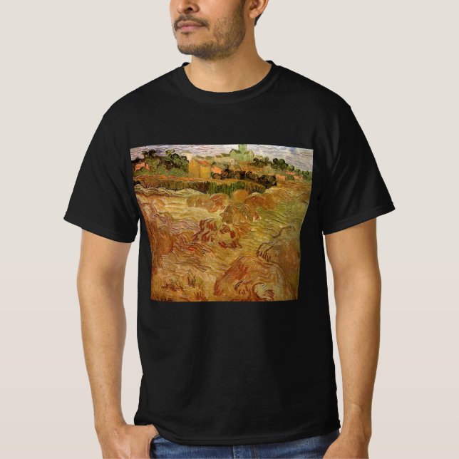 Camiseta Campos de Trigo com Auvers após a Chuva de Vincent (Frente)