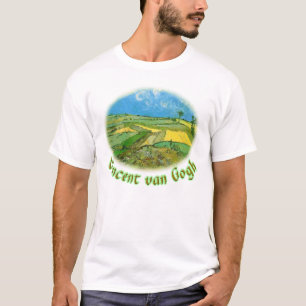 Camiseta Campos de trigo em Auvers Sob Céu Nublado, van Gog