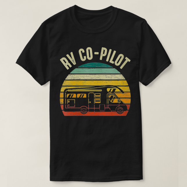 Camiseta Campos De Vintagem Para Ambulantes RV CoPilot (Frente do Design)