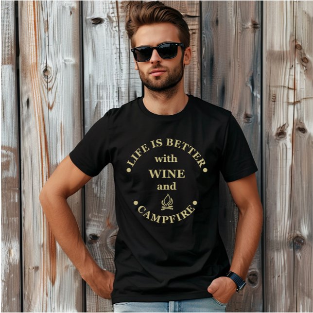 Camiseta Campos e declarações de vinho com fundos (Criador carregado)