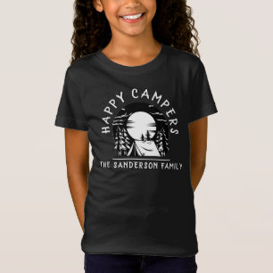 Camiseta Campos Felizes Nome da Família Acampamento Trip Bl