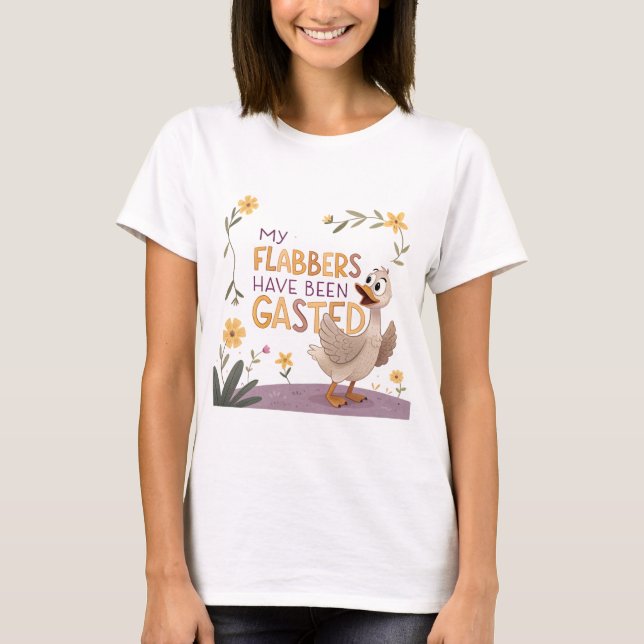 Camiseta Campos Gasteados: Tee de Moda Quirky do Duck (Frente)