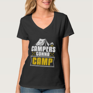 Camiseta Campos legal vão acampar com tendas proprietários