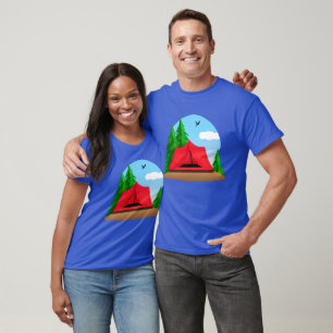 Camiseta Campsite com árvores verdes