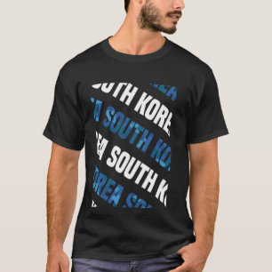 Camiseta Camuflagem Azul com Padrão da Coreia do Sul