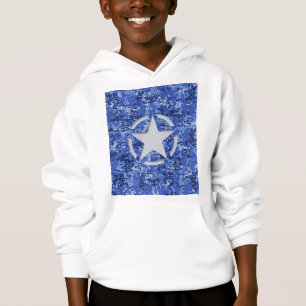 Camiseta Camuflagem Azul do Marinho Retroativo Estêncil Es