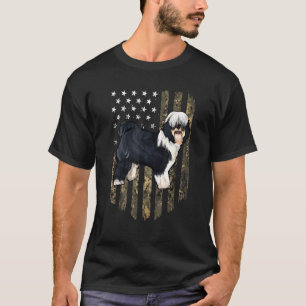 Camiseta Camuflagem Bandeira Americana Tibetan Terrier 4 De