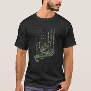 Camiseta Camuflagem Bandeira Dos Eua Canoagem Paddling Outd