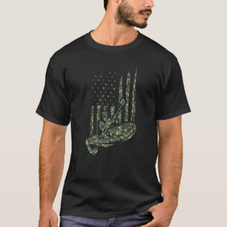 Camiseta Camuflagem Bandeira Dos Eua Canoagem Paddling Outd