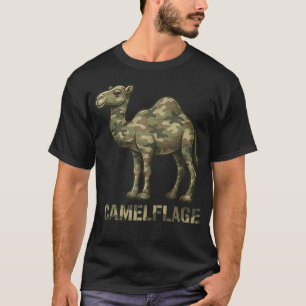Camiseta Camuflagem Camelo Camuflado Engraçado