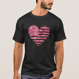 Camiseta Camuflagem Cardíaca Camuflagem Sinalizador Camo Am