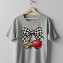 Camiseta Camuflagem Cereja e Xadrez com Falso-Relevo