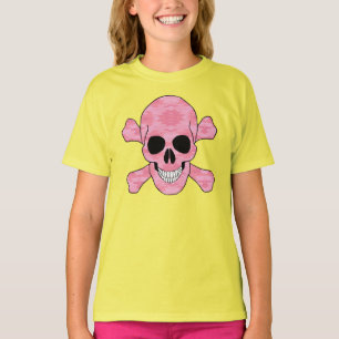 Camiseta Camuflagem Cor-De-Rosa Camuflagem Caveira E Camisi
