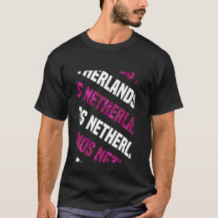 Camiseta Camuflagem Cor-de-Rosa com Padrão Neerlandês