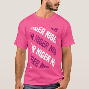 Camiseta Camuflagem Cor-de-rosa com padrão Niger Camo