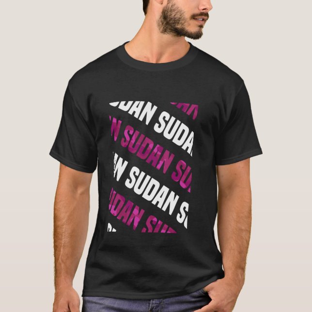 Camiseta Camuflagem Cor-de-Rosa com Padrão Sudan Camo (Frente)