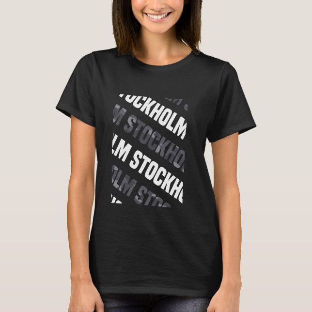 Camiseta Camuflagem de Cinzas de Padrão de Estocolmo (Frente)