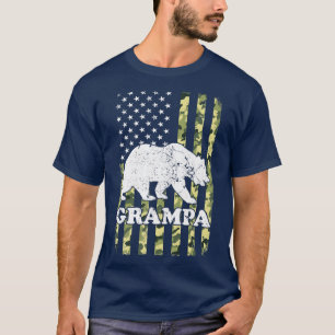 Camiseta Camuflagem de Hiking do Grampa Bear nos EUA