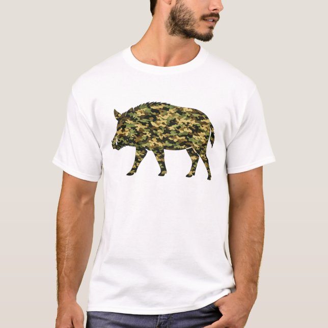 Camiseta Camuflagem de Javali (Frente)