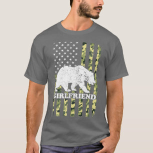 Camiseta Camuflagem de namorada Bear Camping Hiking Camoufl