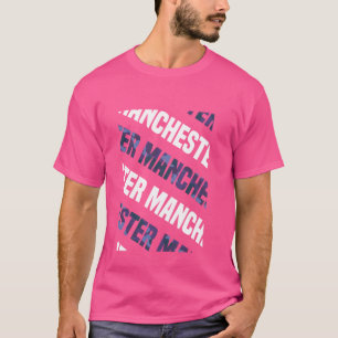 Camiseta Camuflagem de Padrão de Manchester Camo