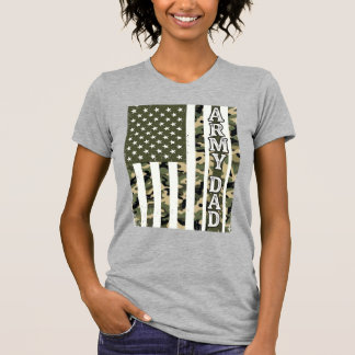 Camiseta Camuflagem de Pai do Exército Bandeira Americana D