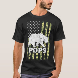 Camiseta Camuflagem de pop Urso a Caminhar Camuflagem EUA