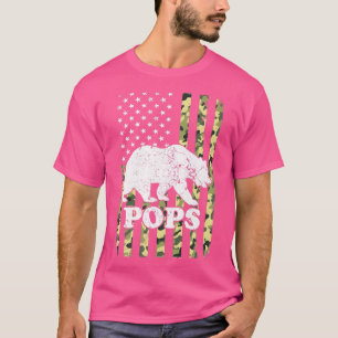 Camiseta Camuflagem de pop Urso a Caminhar Camuflagem EUA