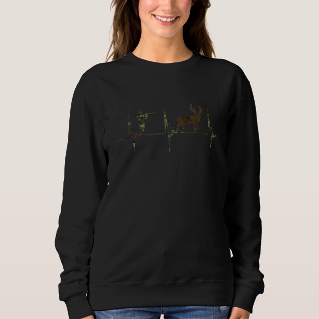 Camiseta Camuflagem De Pulso De Coração De Veado (Frente)