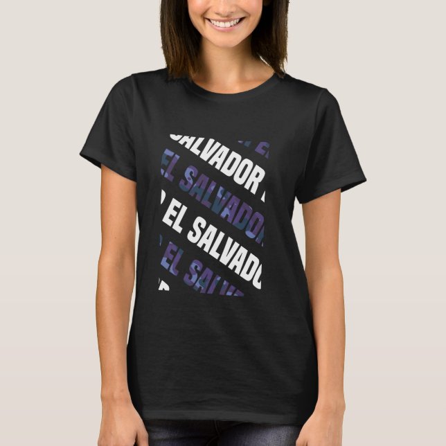 Camiseta Camuflagem de Púrpura El Salvador Camo (Frente)