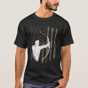 Camiseta Camuflagem de Sinalizador Americano de Longo Arco 