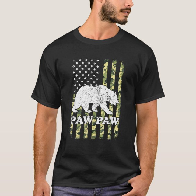 Camiseta Camuflagem de Urso-de-Pata-Pata-Pata (Frente)