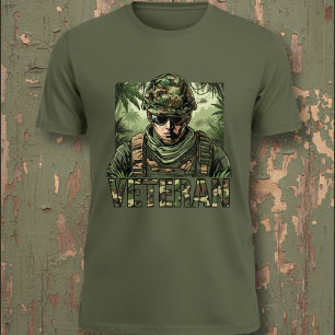 Camiseta Camuflagem de Veterano do Exército