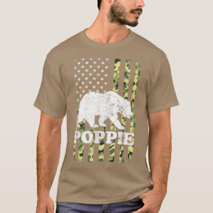 Camiseta Camuflagem do Urso Poppie Camping Hiking Camouflag