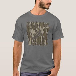 Camiseta Camuflagem Florestal de Camo de Penas Bottomland T