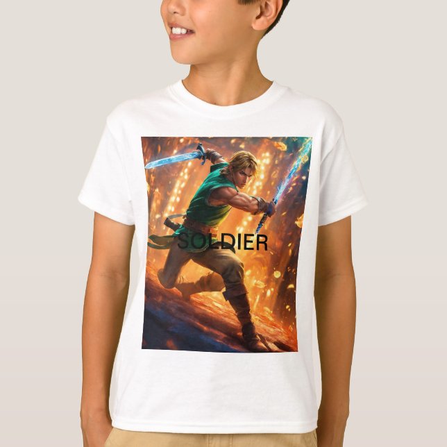 Camiseta Camuflagem Legal: Camuflagem do Exército de Crianç (Frente)