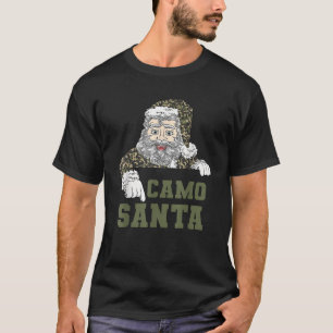 Camiseta Camuflagem Natal Caça Papai Noel Camuflado Militar