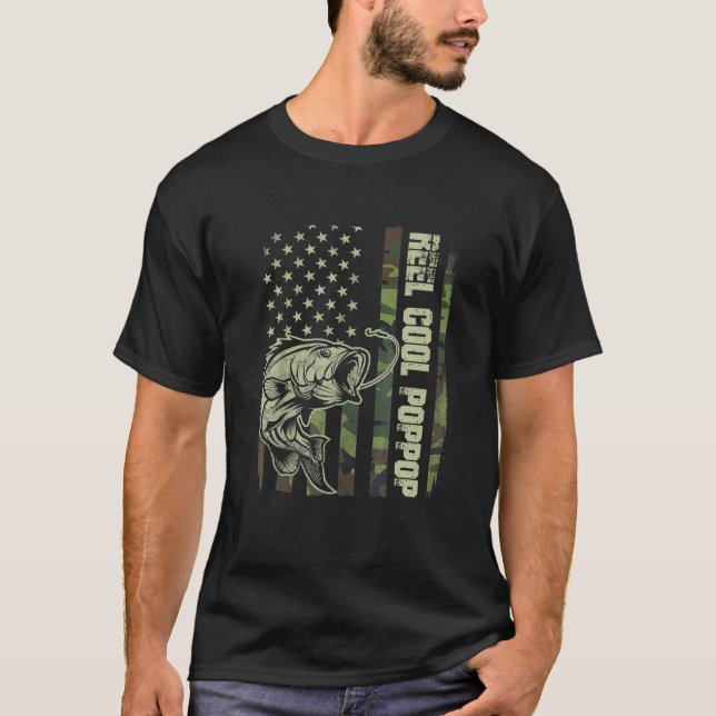 Camiseta Camuflagem Poppop Legal de Mens Reel - Bandeira Am (Frente)