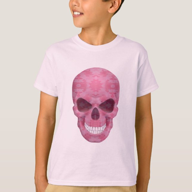 Camiseta Camuflagem Rosa Camuflagem Caveira (Frente)